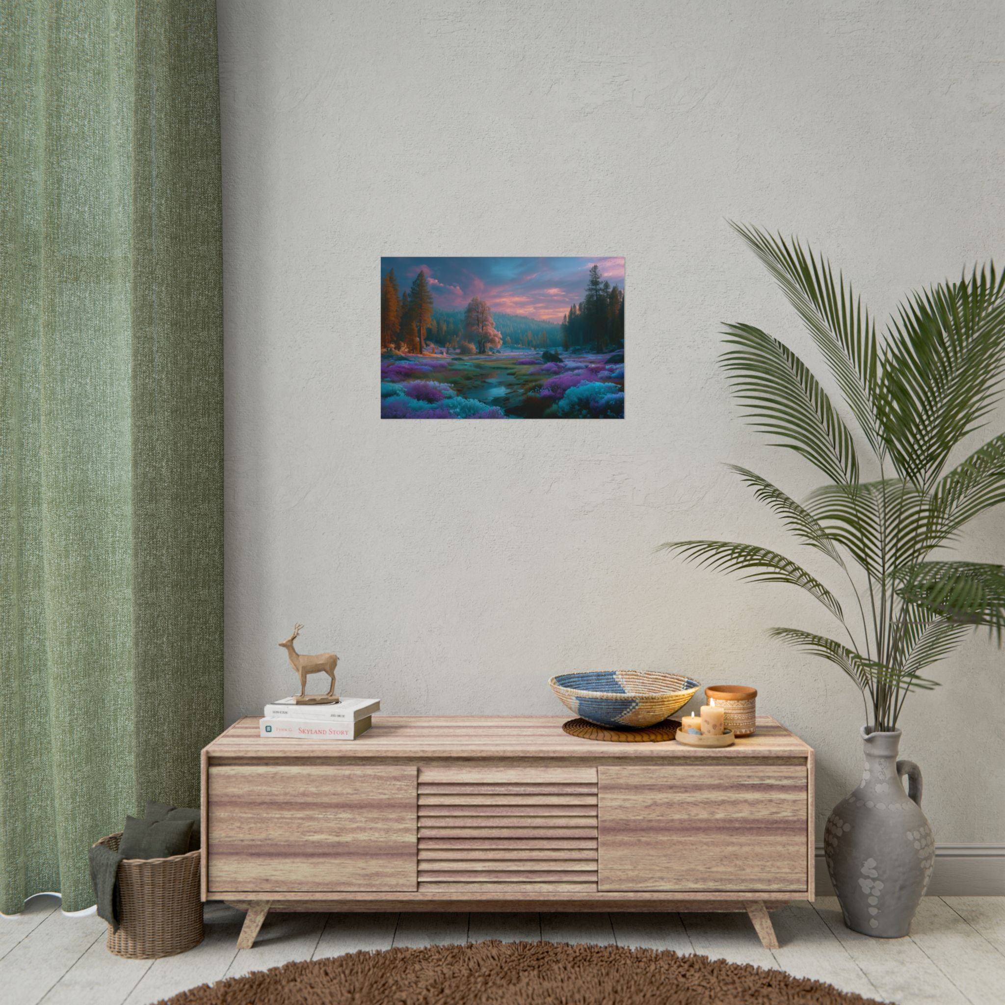 Dreamscape Landscape  Vibrant Fantasy Forest Wall Art