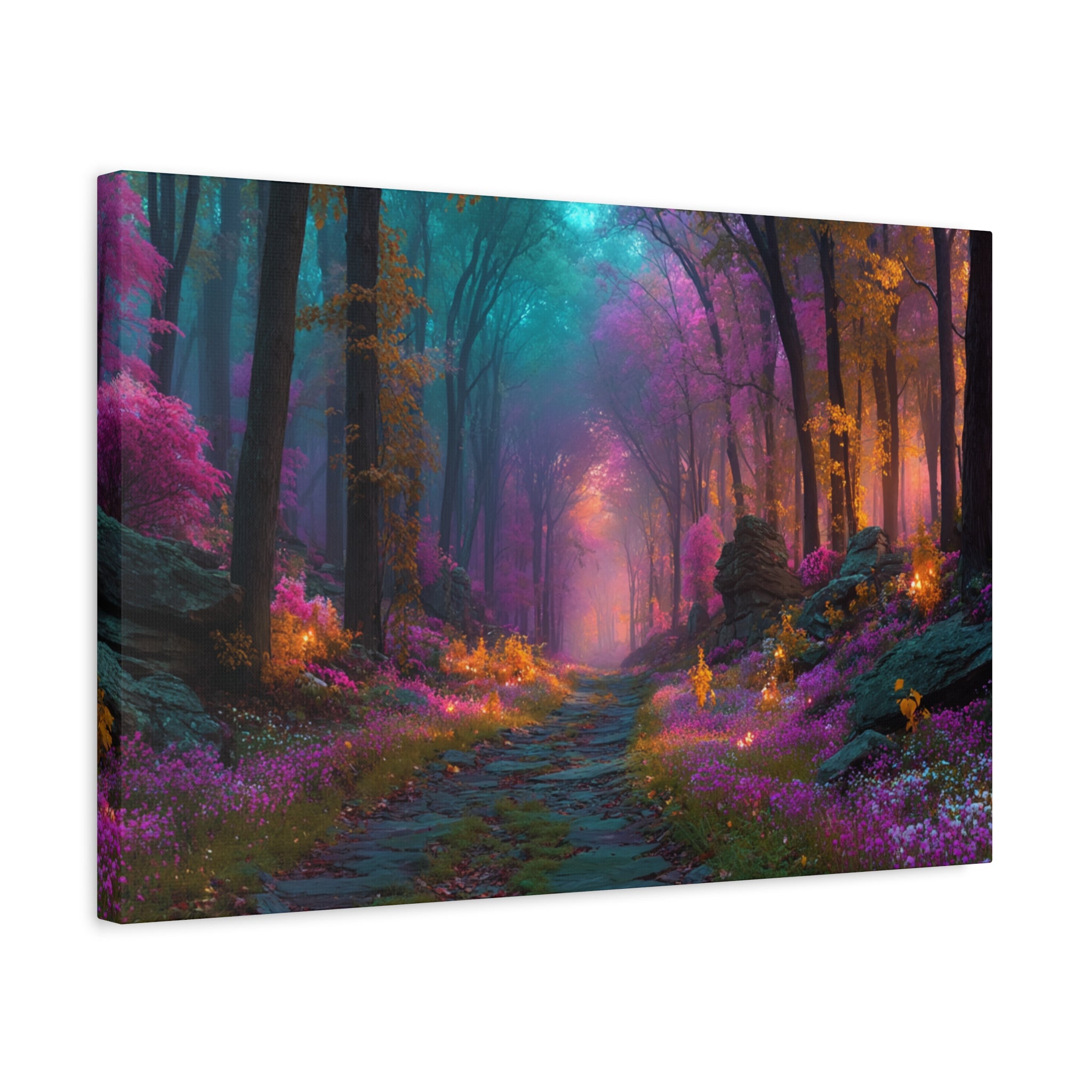Enchanted Forest Canvas Print Mystical Woodland Wall Art