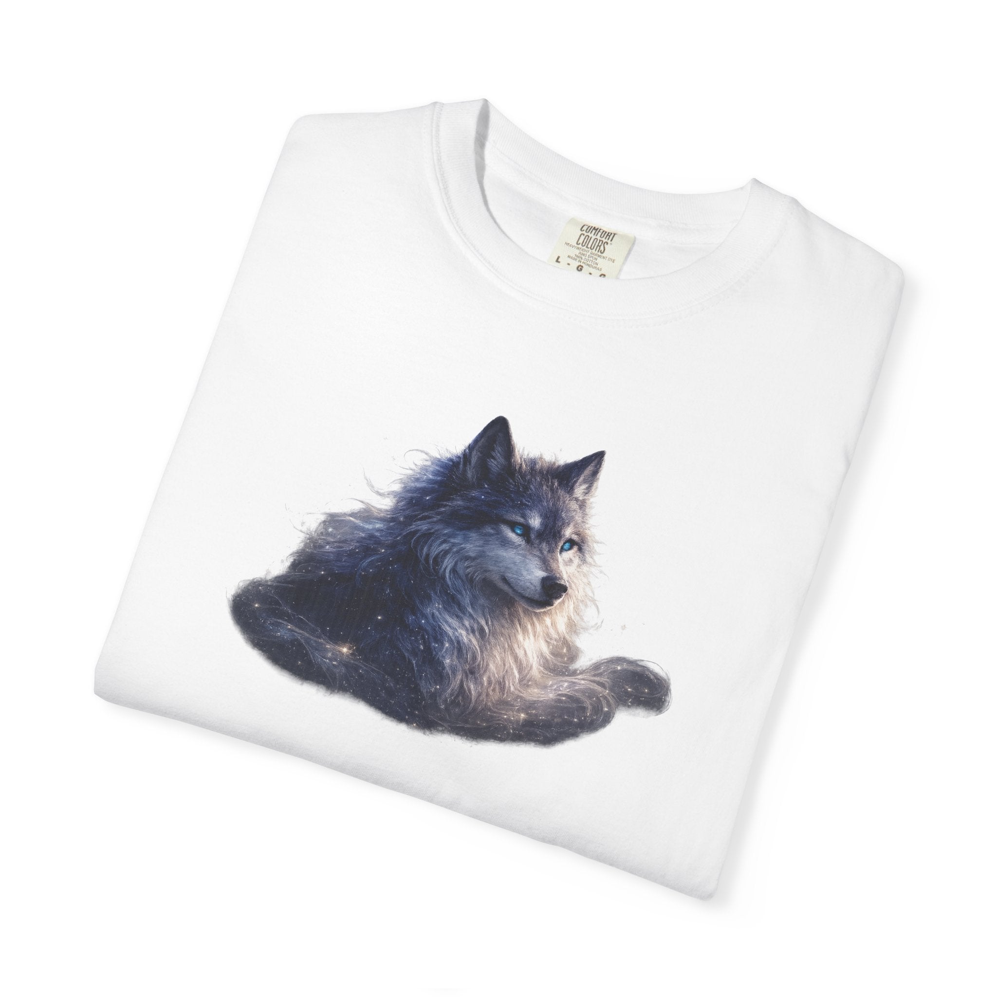 Wolf Graphic T-Shirt Relaxed Forest Dog Art Tee