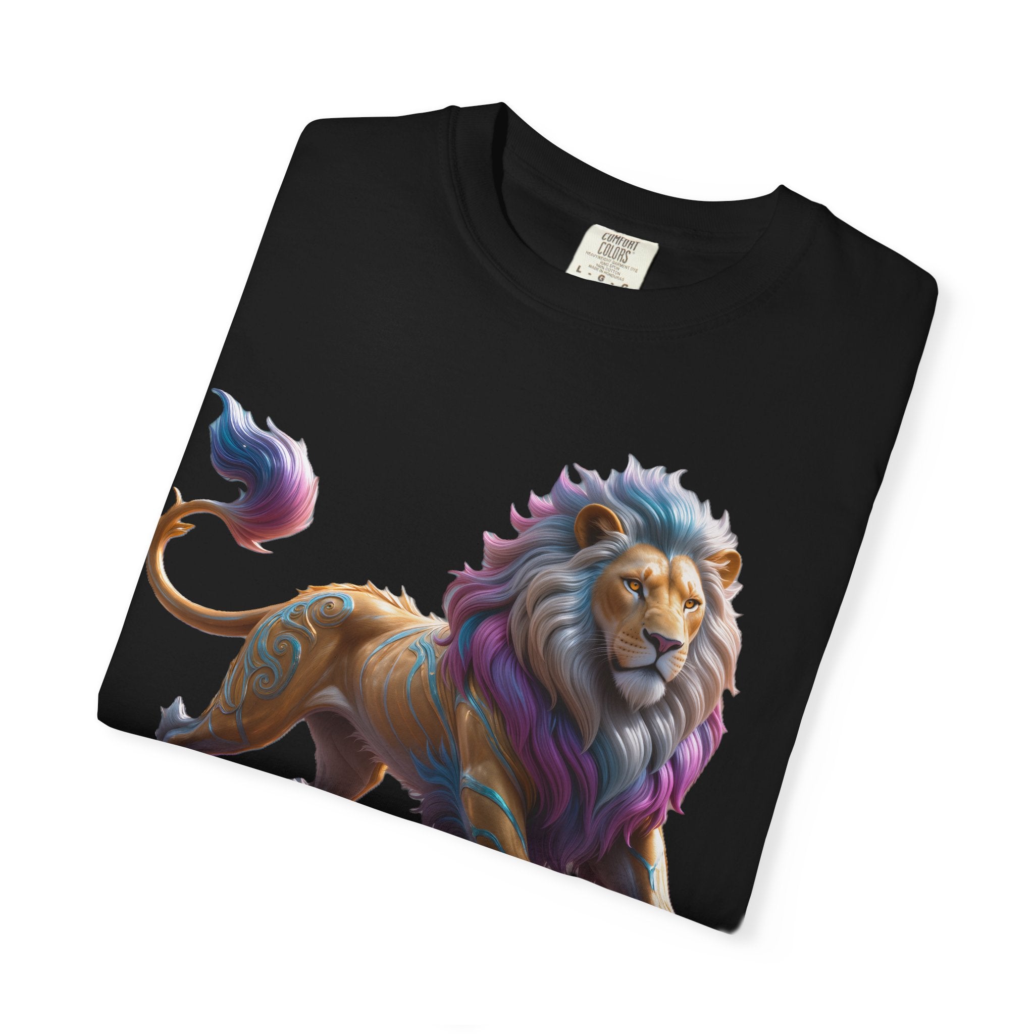 Colorful Lion Graphic T‑Shirt Vibrant Pride Animal Tee