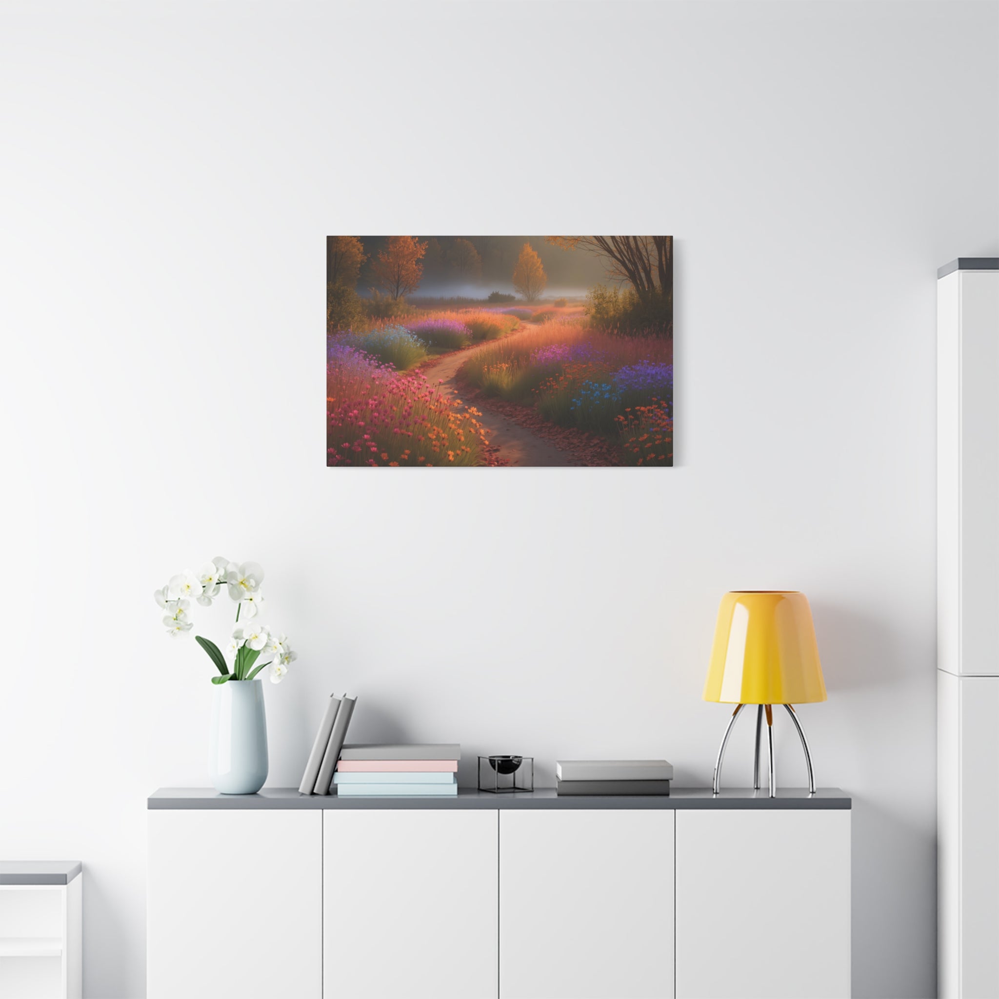 Floral Dreamscape Matte Canvas Wall Art Stretched 1.25"